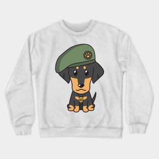 Green Beret Dachshund Crewneck Sweatshirt